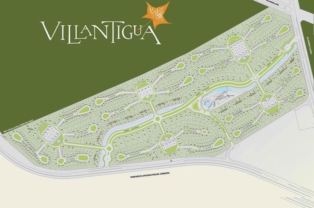 Mapa de ubicación del fraccionamiento Villantigua en San Luis Potosí